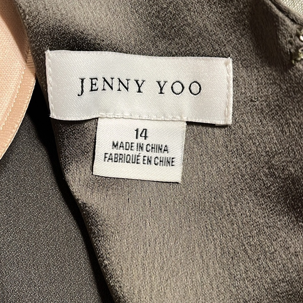 Jenny Yoo Sylvie in Olive *size 14 but altered - Picture 9 of 10